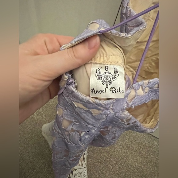 Purple and white floral dress - Picture 4 of 5